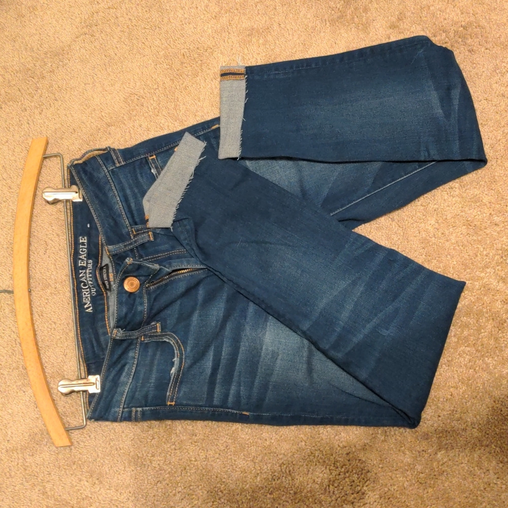 Semi distressed cropped jeggings